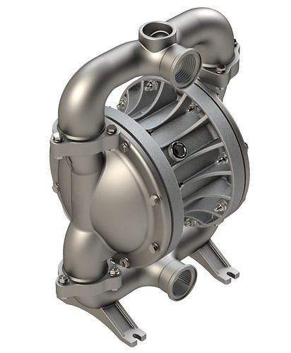 DENIOS Druckluft-Doppelmembranpumpe, ATEX, 1 1/2'', aus Edelstahl / EPDM-PP / PTFE, 287120