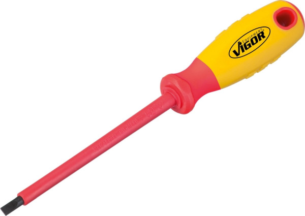 VIGOR VDE Schlitz-Schraubendreher, Schlitz Profil, 0.8 x 4 mm, V2029