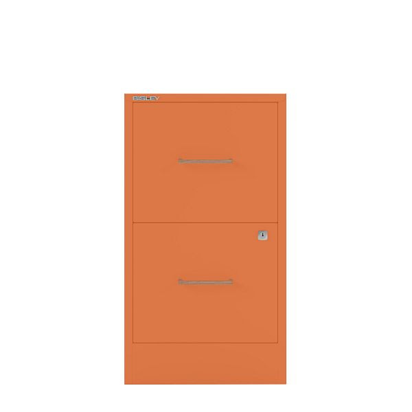 Bisley Home Filer, 2 HR-Schubladen, Eichengriff, 603 orange, PFA2OH603