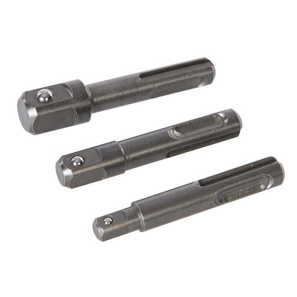 Silverline SDS-Plus-Stecknussadapter, 3-tlg. Satz, 1/4, 3/8 u. 1/2 Zoll, 633498