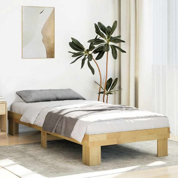 vidaXL Massivholzbett ohne Matratze 90x200 cm Eichenholz, 851948