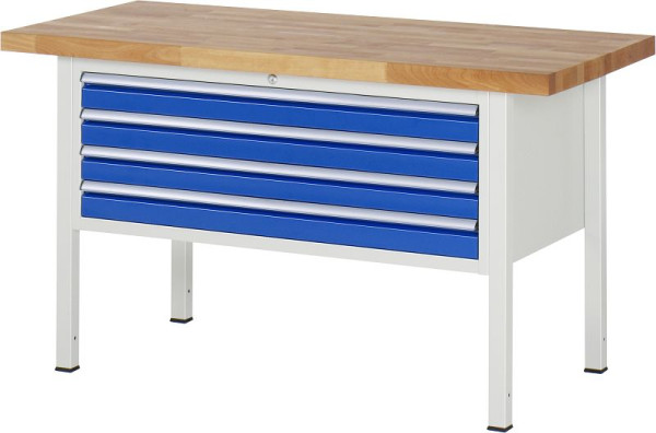 RAU Werkbank Serie 8000 - Modell 8333, B1500 x T700 x H840 mm, 13-8333A2-157B4S.11