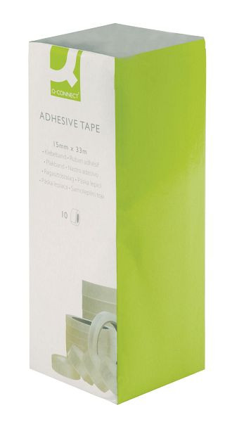 Q-Connect Klebeband - 15 mm x 33 m, transparent, VE: 10 Rollen, KF01787
