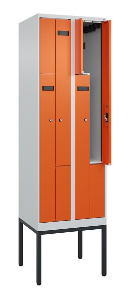 C+P Z-Spind Evolo PLUS, Gestell, 4 Fächer, 2120x600x500mm, 7035/2004, Zylinderschloss, 0490337-204 S10028