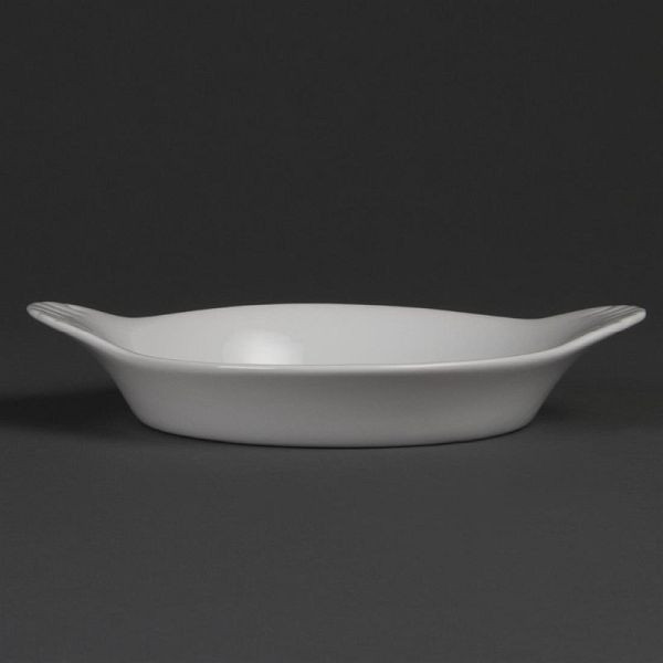 Olympia Whiteware runde Gratinschalen weiß 19,2 x 15,1cm, VE: 6 Stück, W444