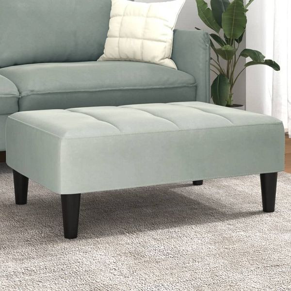 vidaXL Fußhocker Hellgrau 77x55x31 cm Samt, Top-Qualität, 4007366