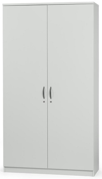 Deskin Flügeltürenschrank MULTI M, Dekor lichtgrau, B 1200 x H 2200 x T 420 mm, 272039