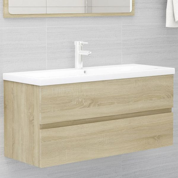 vidaXL Waschbeckenunterschrank Einbaubecken Sonoma-Eiche Holzwerkstoff, 3071570