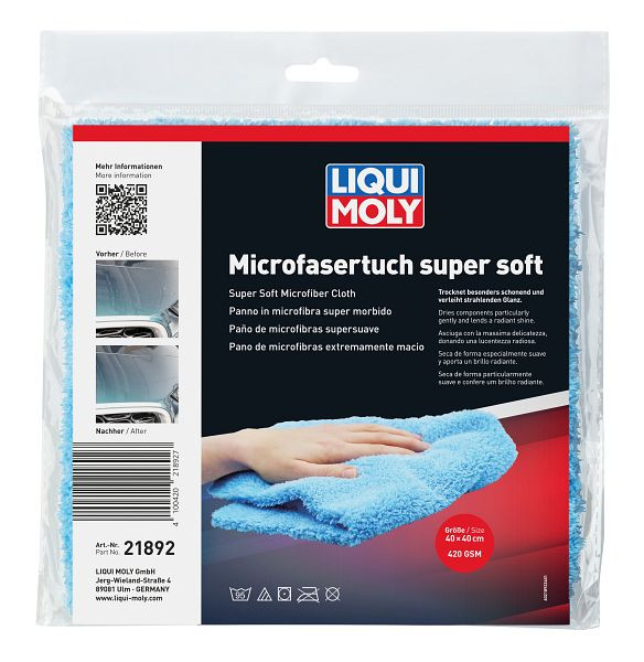 LIQUI MOLY Microfasertuch super soft, Beutel mit Eurolochung, 21892