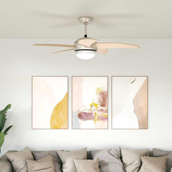 vidaXL Deckenventilator mit Licht und Fernbedienung Ø 110 cm Sonoma, 42035655