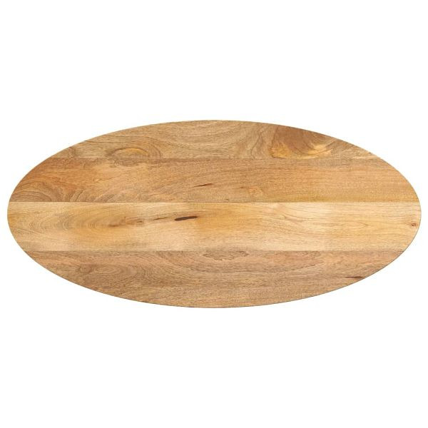 vidaXL Tischplatte 120x60x2,5 cm Oval Massivholz Mango, 370846
