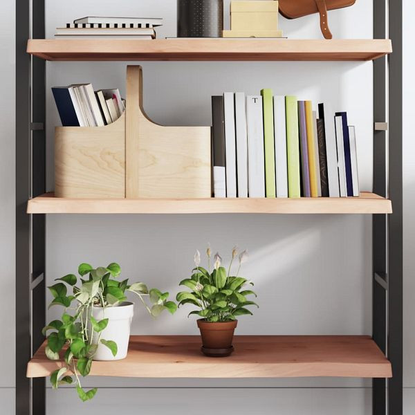 vidaXL Wandregal 100x60x(2-4) cm Massivholz Eiche Unbehandelt, 363570