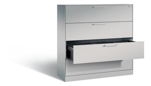 C+P Hängeregistraturschrank Asisto, H1310xB1200xT435mm, Farbe: Weißaluminium, Bügelgriff, 146021-413 S10010