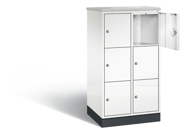 C+P Schließfachschrank Intro, H1255xB620xT490mm, Farbe: Verkehrsweiß, 8573-201 S10263
