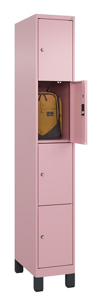 C+P Schließfachschrank Evolo PLUS, mit Füßen, 4 Fächer, 1950x300x500mm, 3015/30, 049010-104 S10024