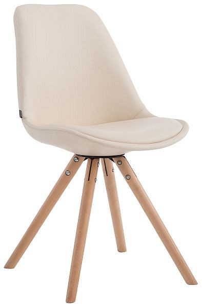CLP Besucherstuhl Laval Natura Rund, creme, 152296204