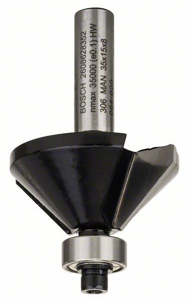 Bosch Fasefräser, 8 mm, B 11,2 mm, L 14,7 mm, G 56 mm, 45°, 2608628352