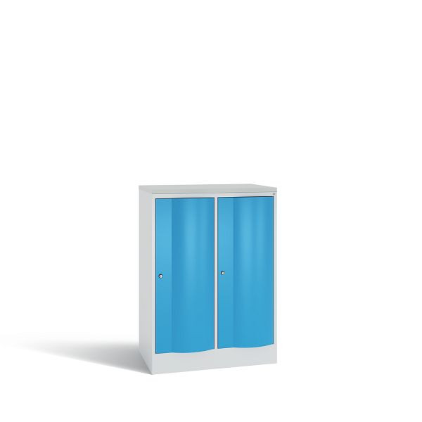 C+P Spind Resisto, 2 Abteile, H1077xB772xT540 mm, Grau/Lichtblau/DBS Hellgrau, 8271-272 S10110