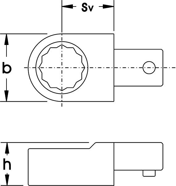 ELORA Einsteck-Ringschlüssel, 9x12 mm, 2062-8mm, 2062000080000