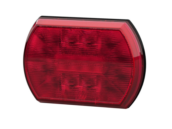 HELLA Nebelschlussleuchte, Shapeline Tech, LED, 12/24V, geschraubt, Lichtscheibenfarbe: rot, Stecker: AMP, 2-polig, rechts/links, 2NE 013 344-001