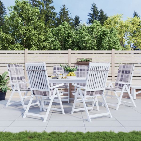 vidaXL Gartenstuhlauflagen für Hochlehner 6 Stück 120x50x3cm Stoff, 314130