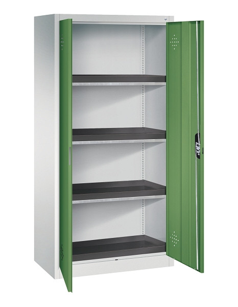 C+P Umweltschrank Acurado, H1950xB930xT500mm, 7035/6011, Zylinderschloss, 8921-316 S10128