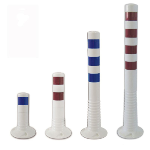 Stein HGS Absperrpfosten -Elasto Weiß-, überfahrbar, 300 mm, blau, 12859-02
