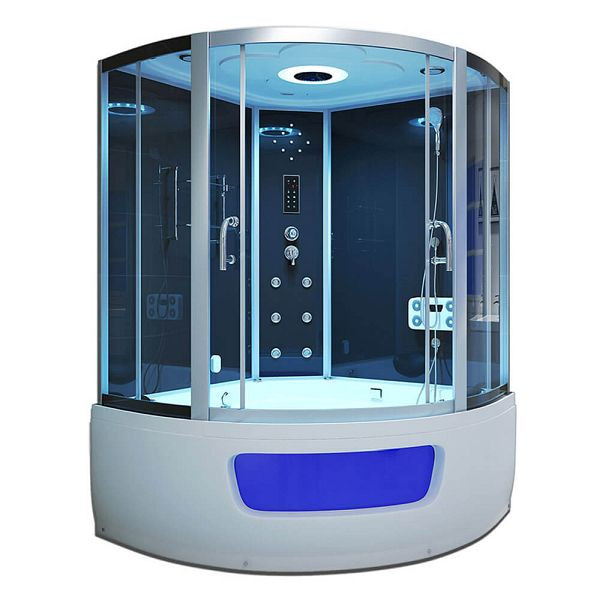 HOME DELUXE Dampfdusche EXCLUSIO - Farbe Schwarz, 1051, 4260255471697