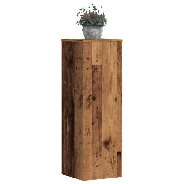 vidaXL Pflanzenständer 2 Stk. Altholz-Optik 33x33x100 cm Holzwerkstoff, 3307889