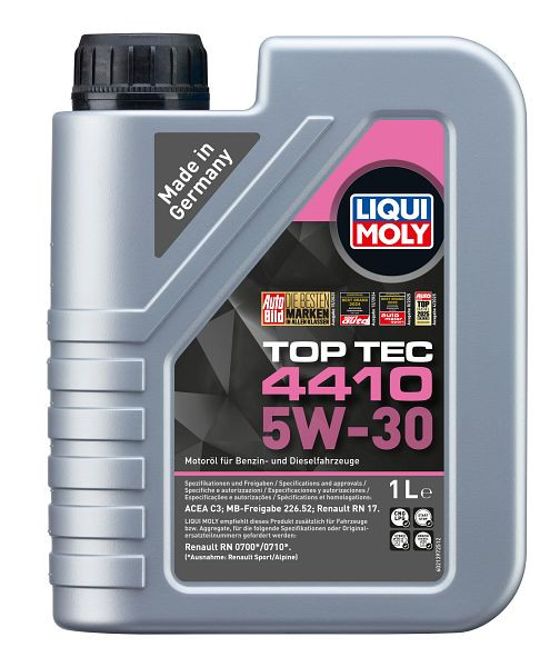 LIQUI MOLY Motoröl Top Tec 4410 5W-30, Kanister Kunststoff, VE: 1 Liter, 21397