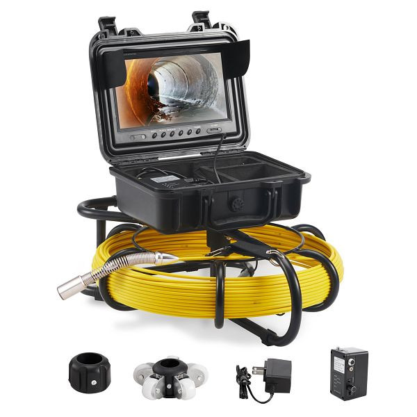 VEVOR 9" Inspektionskamera 50m Rohrkamera 1 Megapixel Kanalkamera 720P Endoskop-Kamera 12V, JLKXSGDNKJ950DXC6V2