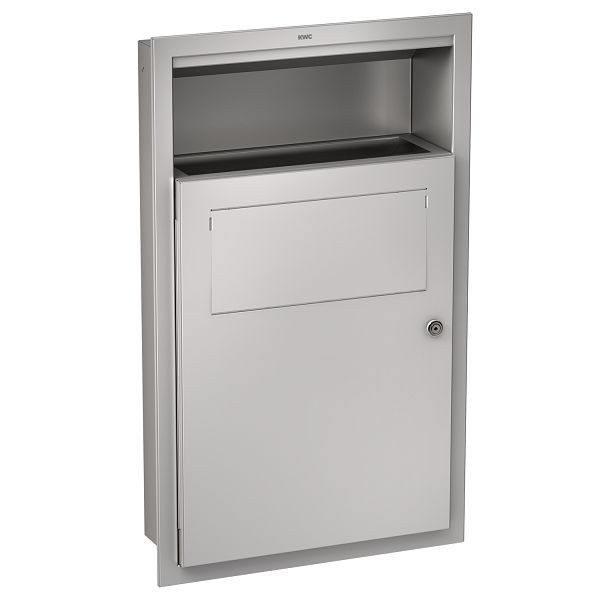 KWC Hygieneabfallbehälter, Rodan, Edelstahl, 401x659x130 mm, Unterputz, 6 l, 2000101359