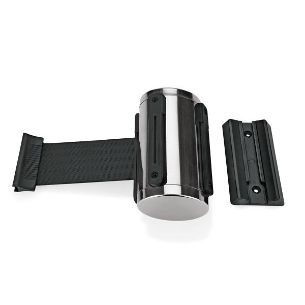 WAS Gurtband Highflex für Wandmontage, 3 m, schwarz, inkl. Wandhalter, 1114633