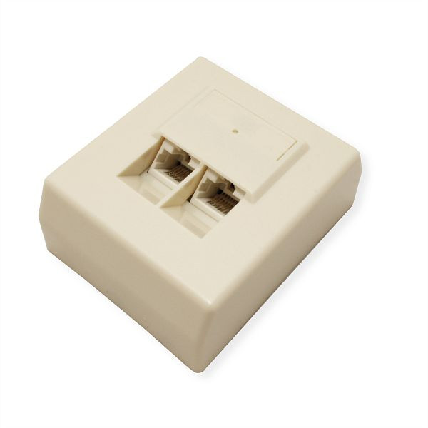 ROLINE Kategorie 5e (Class D) Dose, Aufputz, ungeschirmt, elfenbein, 25.16.8401