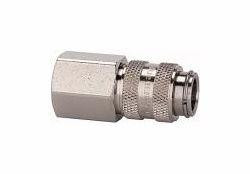 Riegler Schnellverschlusskupplung NW 5, Messing vernickelt, Innengewinde, 107161