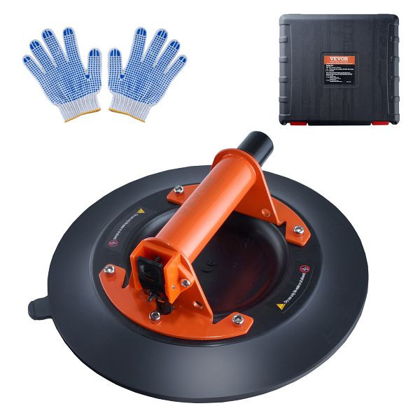 VEVOR Saugheber aus NBR φ254mm 120-449kg Glassauger -20-60°C Vakuum Saugnapf mit Stahlgriff inkl. Aufbewahrungsbox Handschuhe, YXZKXPJS1J10GP5NYV0