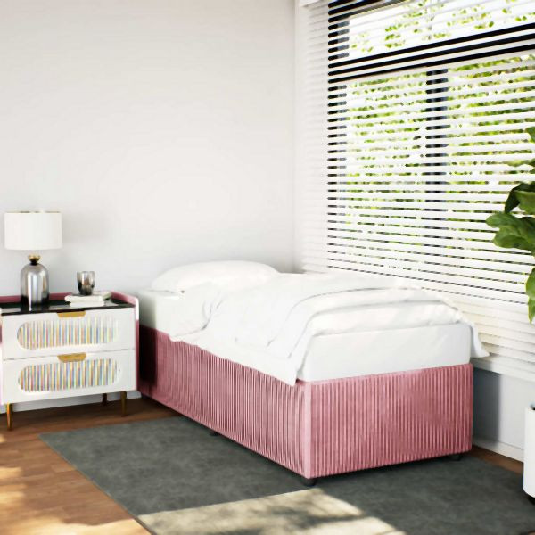 vidaXL Bettgestell Rosa 90x190 cm Samt, besserer Schlaf, 3284981