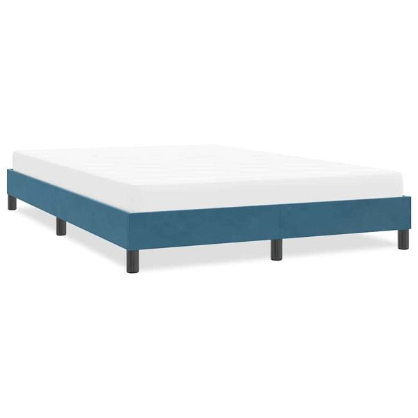 vidaXL Bettgestell ohne Matratze Dunkelblau 160x220 cm Samt, 4101413