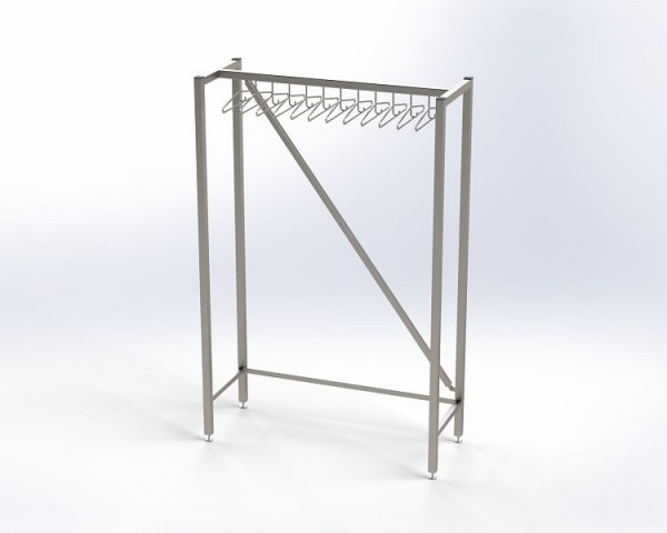 KEK Reinraum Garderobe mit 15 Kleiderbügeln, BxTxH: 1600 x 500 x 2000 mm, 5370296600