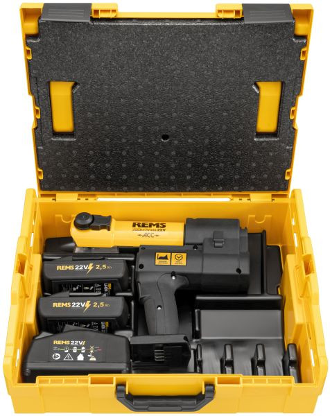 REMS Akku-Press 22V ACC Basic-Pack L-Boxx + Akku 2,5 Ah, mit Zwangsablauf, 576013 R220