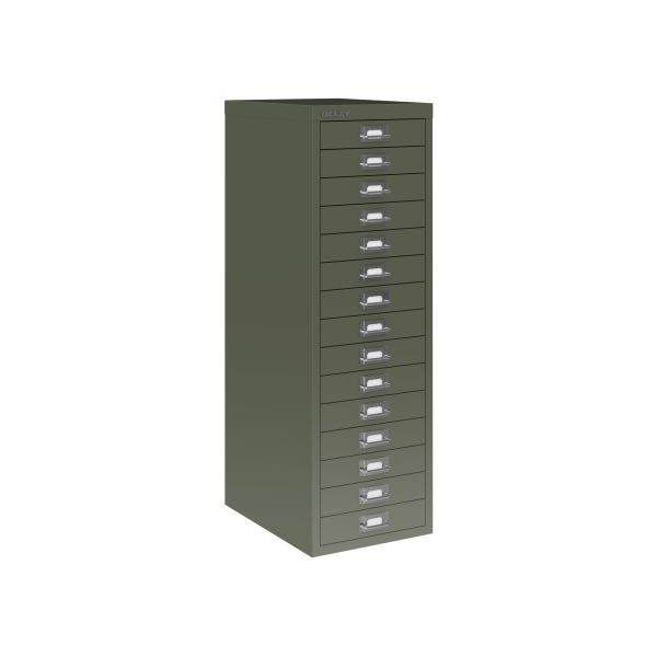 Bisley Home MultiDrawer, 39er Serie, DIN A4, 15 Schubladen, Farbe olivgrün, L3915623