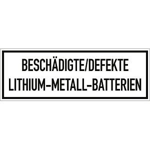 Moedel Beschädigte/Defekte Lithium-Metall-Batterien, Folie, 148x52 mm, VE: 500 Stück/Rolle, 98532