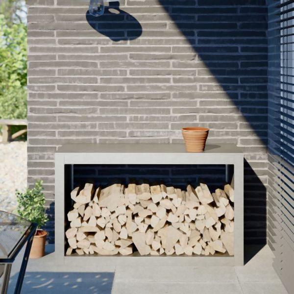vidaXL Brennholzregal 100x40x60 cm Edelstahl, ordentliche Lagerung, 850986