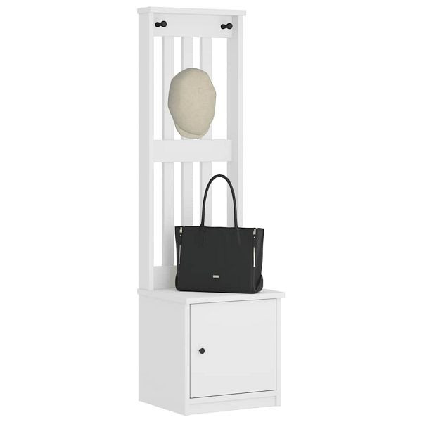vidaXL Garderobenständer SANDENS Weiß 45x40x159,5 cm Massivholz Kiefer, 4010486