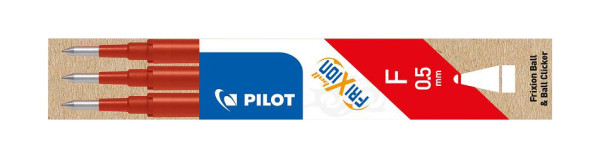 PILOT Tintenrollermine FriXion BLS-FR5 - 0,3 mm, rot, 3er Pack, BLS-FR5-S3-R