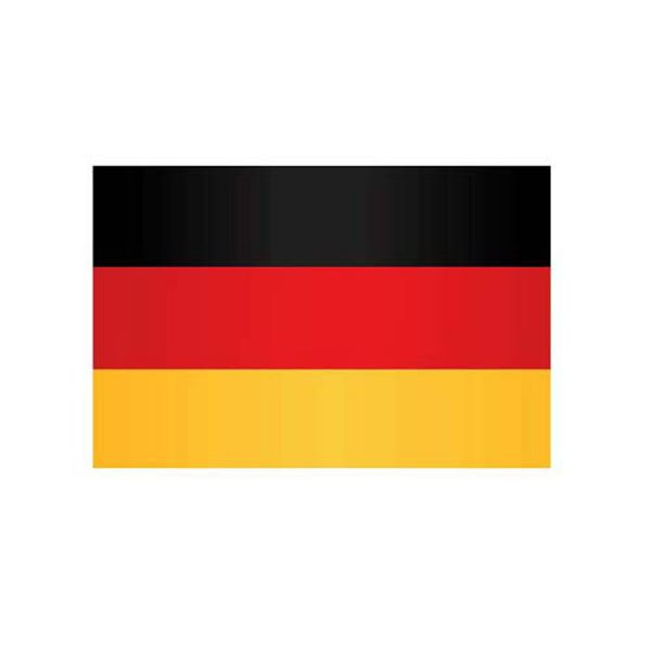 Stein HGS Nationalflagge Deutschland (ohne Wappen), 300 x 120 cm (Hochformat), mit Karabiner, FlagTop 110 g/m², für Fahnenmasten 7 m, mit Hohlsaum für Ø 4 cm Ausleger, 26040