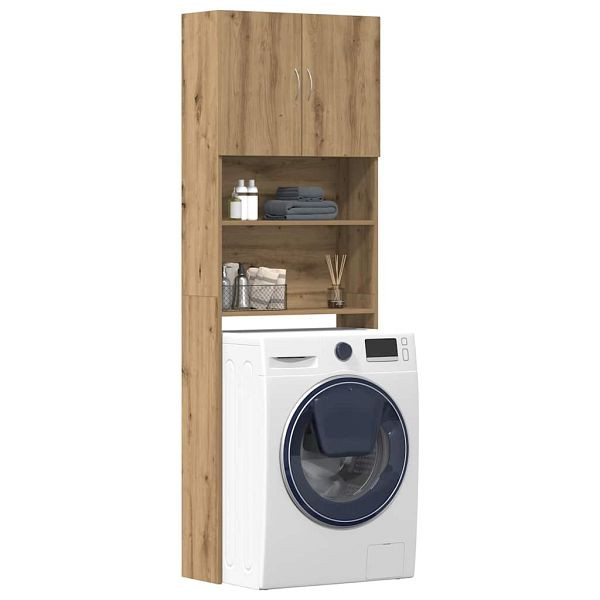 vidaXL Waschmaschinenschrank Artisan-Eiche 64x24x190 cm Holzwerkstoff, 859135
