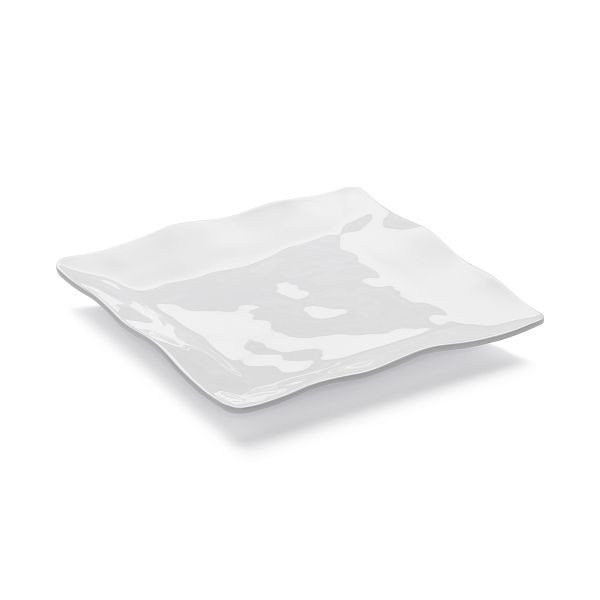 WAS Ruffle Square Platte, 30 x 30 cm, weiß, Melamin, 918400300