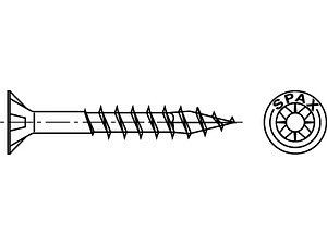 ART 88094 SPAX-Schrauben Stahl 5 x 70/41 -Z YELLOX, SEKO galvanisch VE=S (200 Stück)