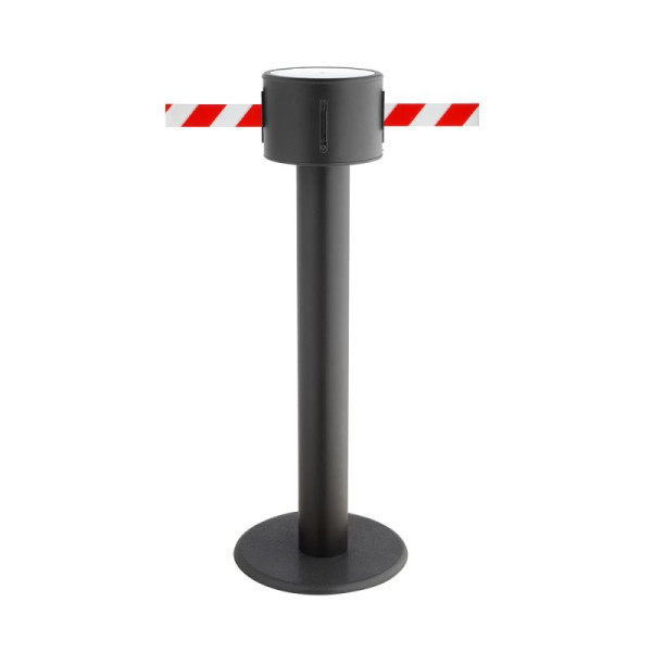 Stein HGS Personenleitsystem -P-Line Titan-, rot/weiß diagonal (schraffiert), mit Gurtendstück (Standard), 34176-1302